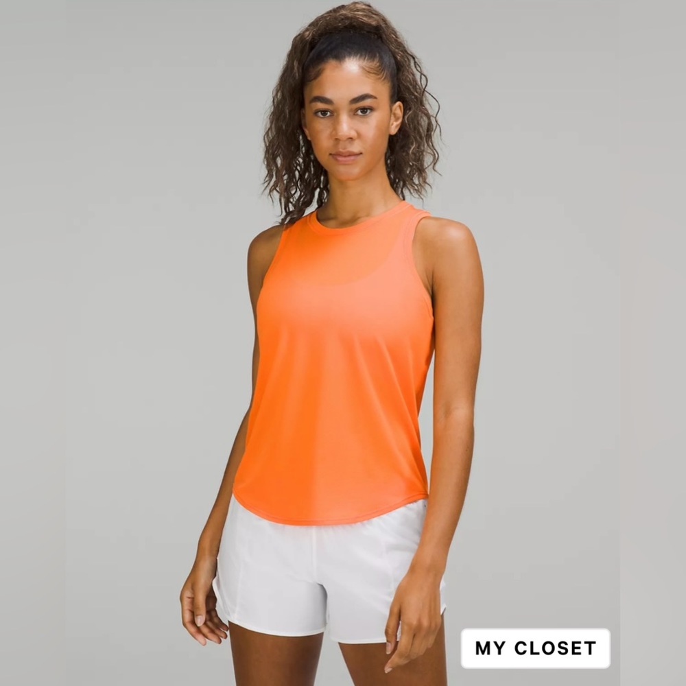 Lululemon High Neck Run and Train Tank in Orange Frappe Size 8